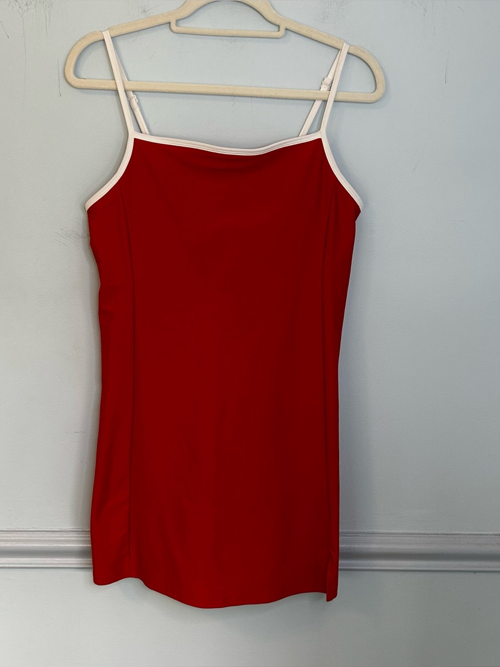 Old Navy Active Powersoft Go-Dry Red & White Athletic Mini Dress Size Large